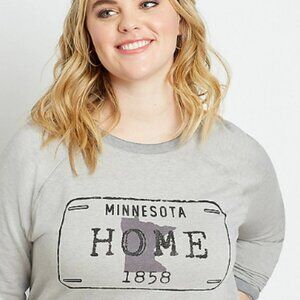Gray Minnesota Crew Neck Sweatshirt